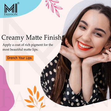 MI Fashion Get Ready to Shine with Our Creamy Matte Lipstick for a Fabulous Look Pack of 3pcs (3.5gm ) (Brownish Red,Deep Rose,Nude)