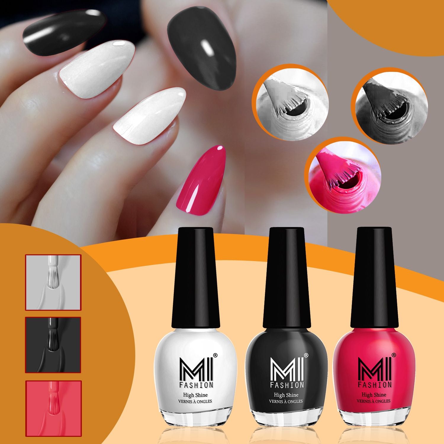 Buy Moraze Shimmery Glossy Nail Paint For Women, Long-Lasting & Quick Dry,  Non Chipping & Non Toxic Nail Polish (Polish Me Sexy) (Pack of 1) Online at  Low Prices in India -