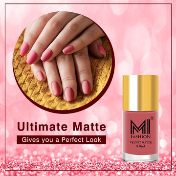 Peach matte nail polish