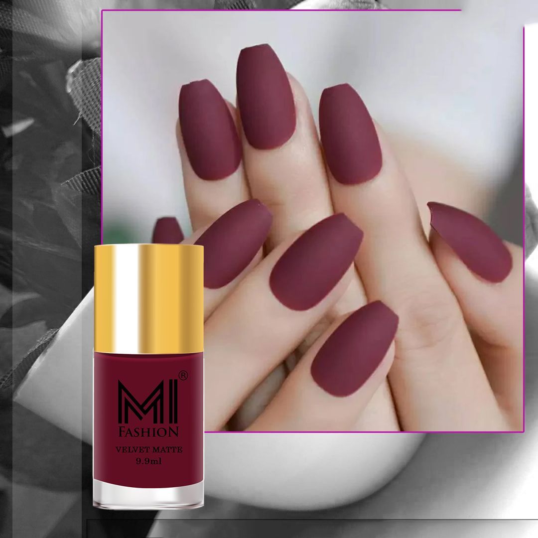 Mauve matte nail polish