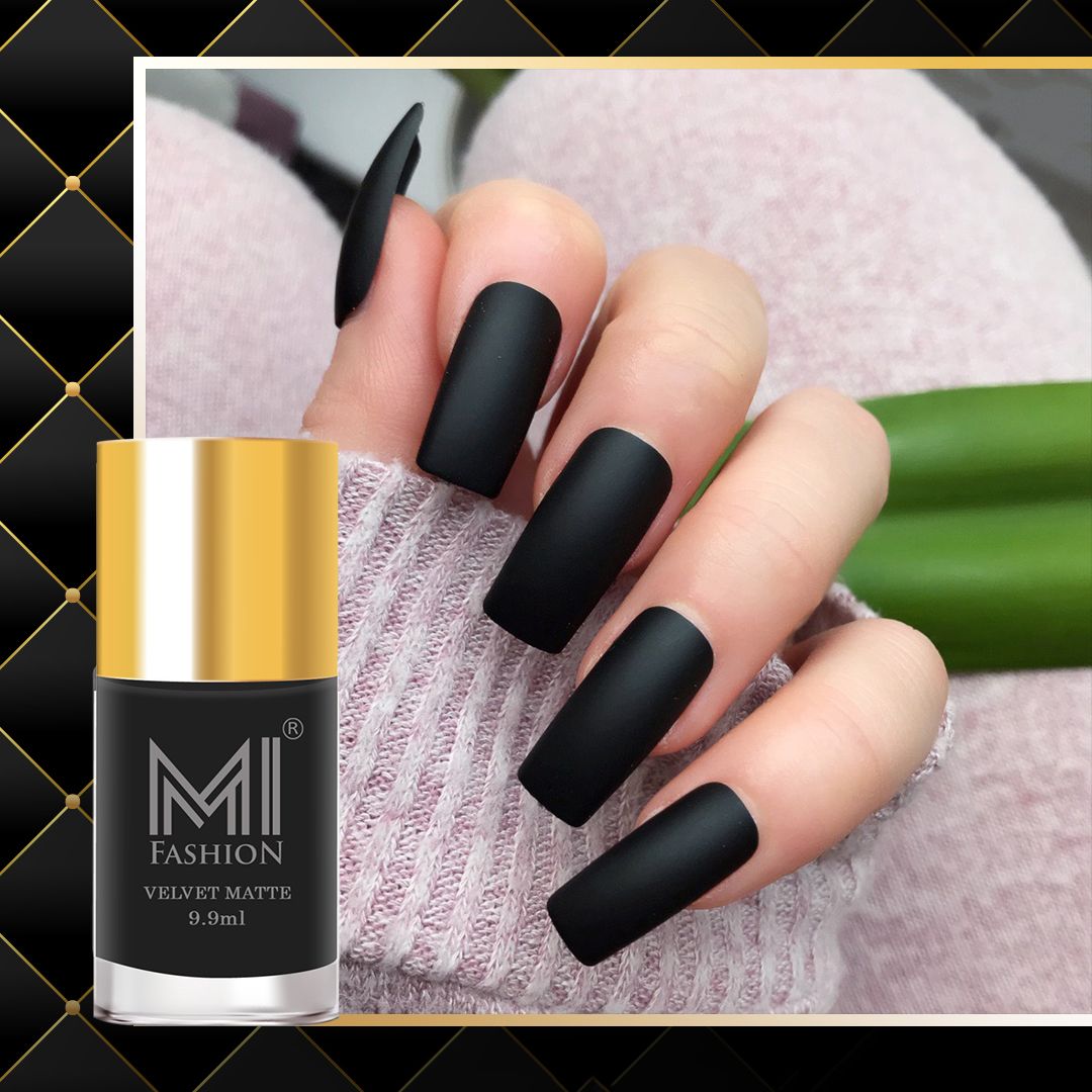 Black matte nail polish